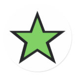 green star design! stickers