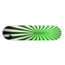 Green starburst skate board deck