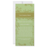 Green Striped Rack Card Swirl Label