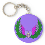Green Sufi Winged Heart keychain
