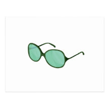 green sunglasses beach wear.png postcard