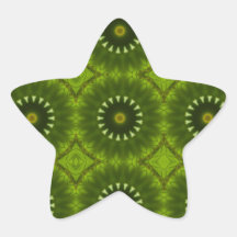 Green Suns Star Stickers