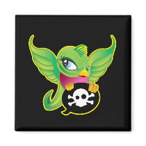 Green Swallow Refrigerator Magnet