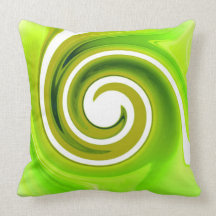 Green Swirl American MoJo Pillows