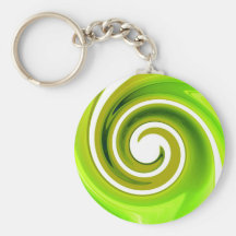 Green Swirl Keychains