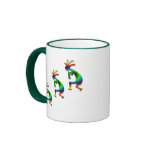 Green Swirl Kokopellis mugs