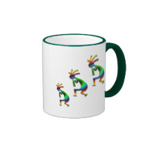 Green Swirl Kokopellis Mugs