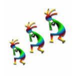 Green Swirl Kokopellis t-shirts