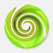 Green Swirl Refrigerator Magnets
