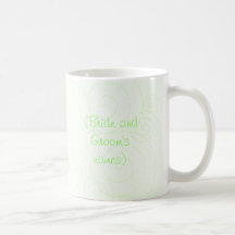 Green Swirls Wedding Mug