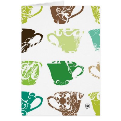 Green Tea Card by thickblackoutline