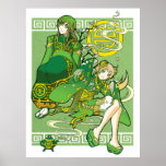 Green Tea Under the Jade Sky Poster Print
