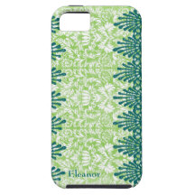 Green Teal Boho Chic Personalized iPhone 5 Covers