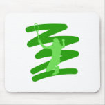 Green Tennis Guy Mouse Pads