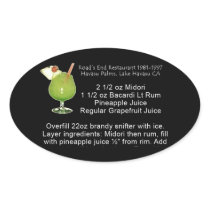 Green Thing Recipe Oval Stickers