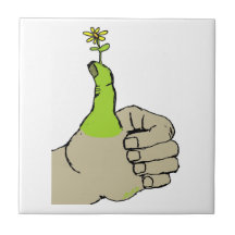 Green Thumb Ceramic Tile