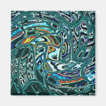 Green Tile Art © 2010 S.J. Refrigerator Magnet