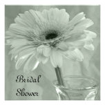 Green Tinted Daisy Bridal Shower Invitations