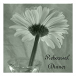 Green Tinted Daisy Rehearsal Dinner Invitation