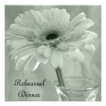 Green Tinted Daisy Rehearsal Dinner Invitation
