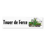 "Green Tow Truck Wrecker, Tower de Force Bumper St bumper stickers