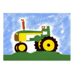 Green Tractor Gift Tags Profile Card business cards