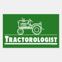 Green Tractor Ologist Rectangular Sticker