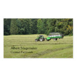 Green tractor trailer business card