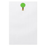 Green tree cartoon with creature. Custom flyers