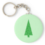 Green Tree. Christmas, Fir, Evergreen Tree. Custom keychains