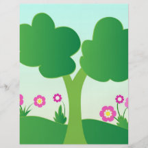 Green tree flyer design