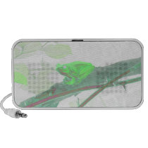 Green Tree Frog Doodle Speaker