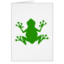 Green Tree Frog Greeting Card