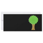 Green Tree. On black background. Customized Rack Card