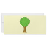 Green Tree. On cream background. Custom Rack Cards