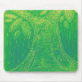 Green tree pattern mouse pad