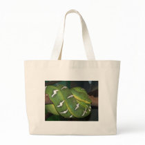 Green Tree Python Canvas Bags