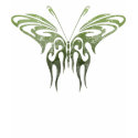 Green Tribal Butterfly Tattoo t-shirts