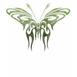 Green Tribal Butterfly Tattoo t-shirts