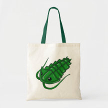 Green Trilobite Canvas Bags