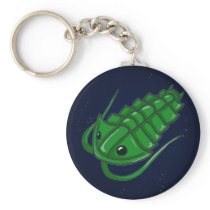 Green Trilobite Keychain