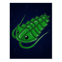 Green Trilobite Postcard