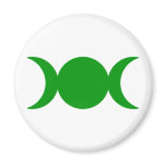 Green Triple Goddess Magnets