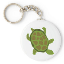 Green Turtle Tshirts and Gifts Key Chain