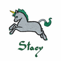 Green Unicorn Embroidered Shirt