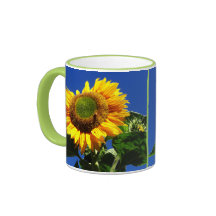 Green Velvet Sunflower Mugs