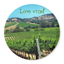 green vineyard photograph refrigerator magnet