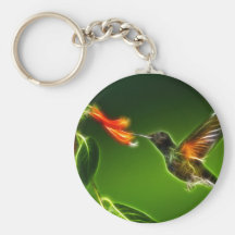 Green Violetear Hummingbird Key Chains