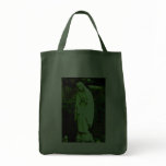 Green Virgin Mary Statue Canvas Bag