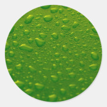Green water drops sticker